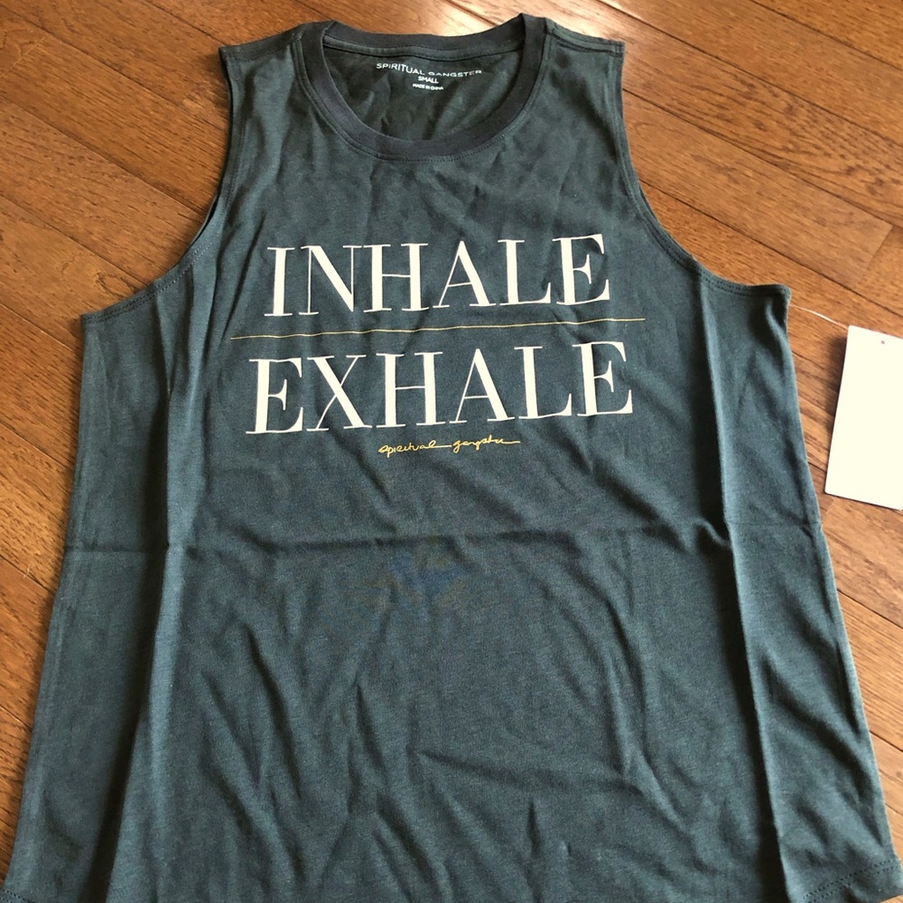 Spiritual Gangster Blk S Inhale Exhale Tank - NWT